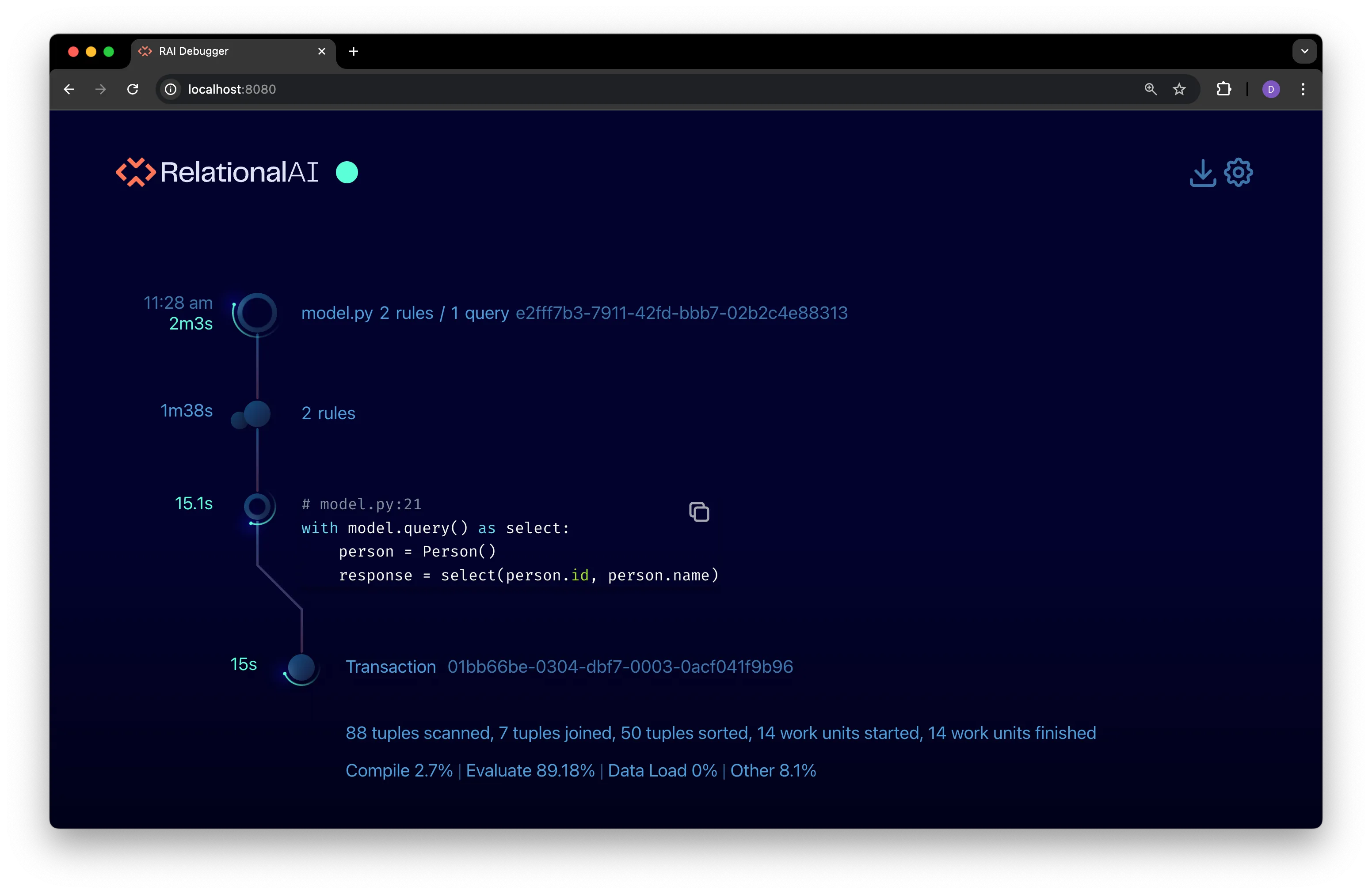 The Debugger Timeline