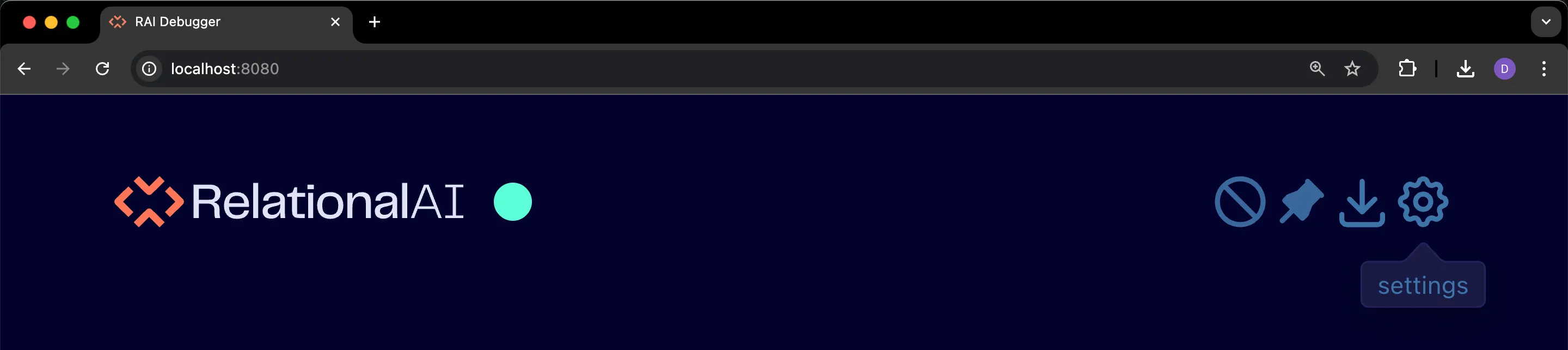 The settings button is the rightmost button in the main menu