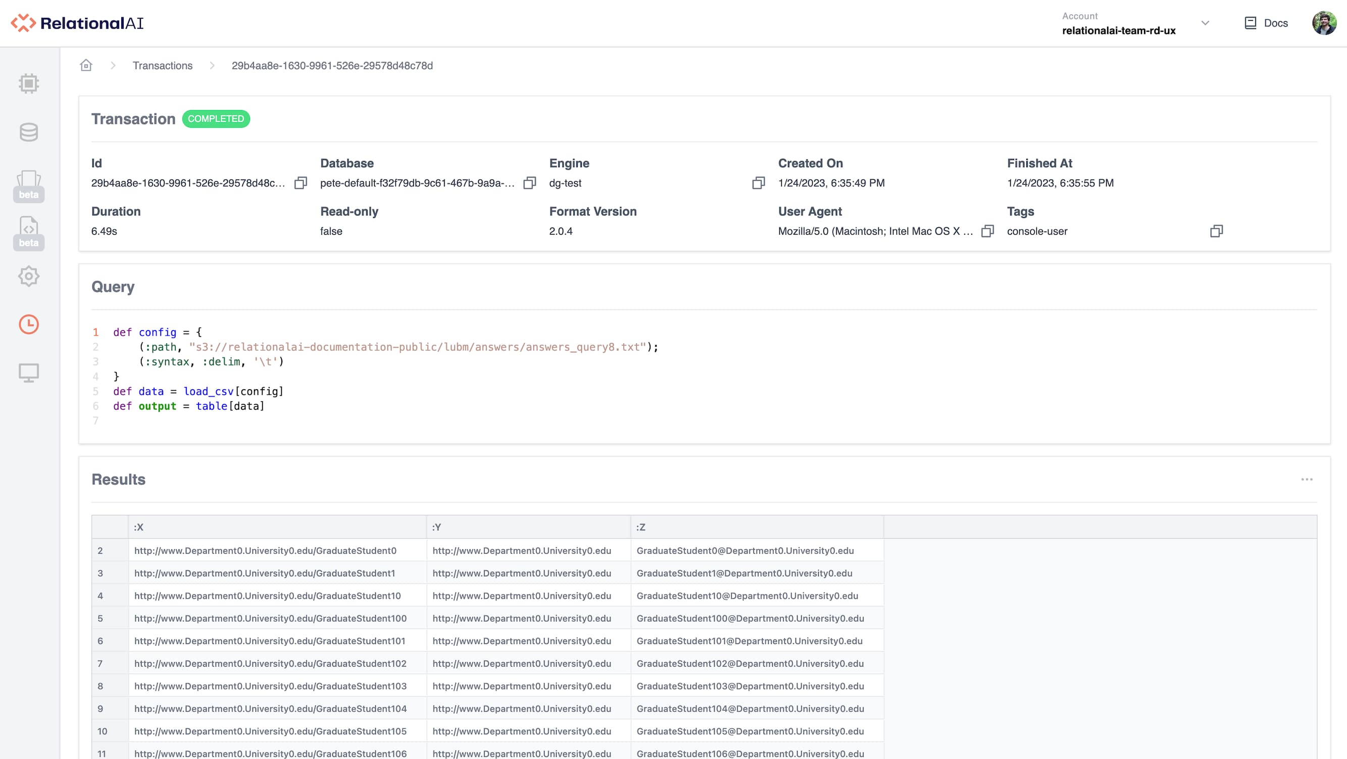 transaction details page